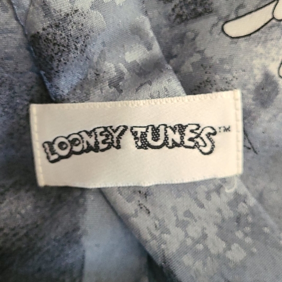 VINTAGE SILK Grey Men's Looney Tunes Warner Brothers Tie - Picture 3 of 7